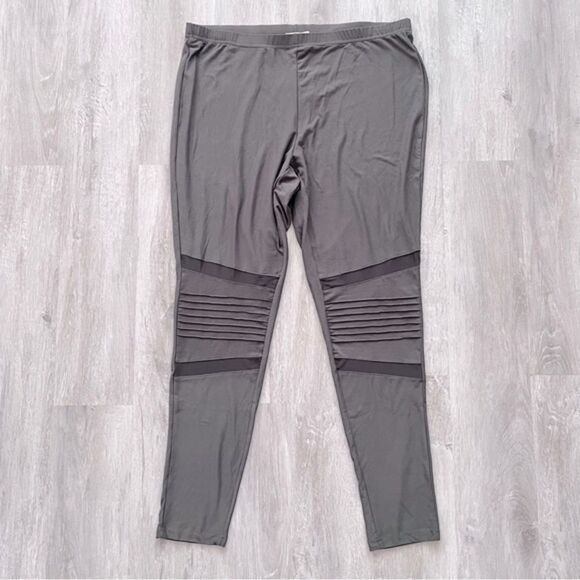 Pants - Grey Moto Leggings 3X
